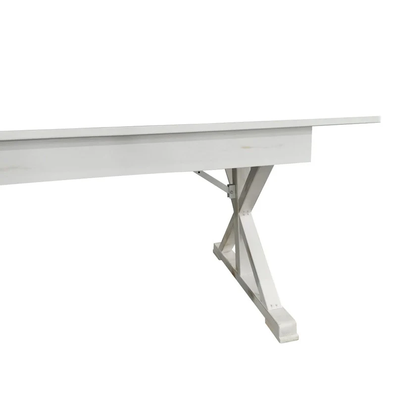 7' x 40 Rectangular Antique Rustic Solid Pine Folding Dining Table