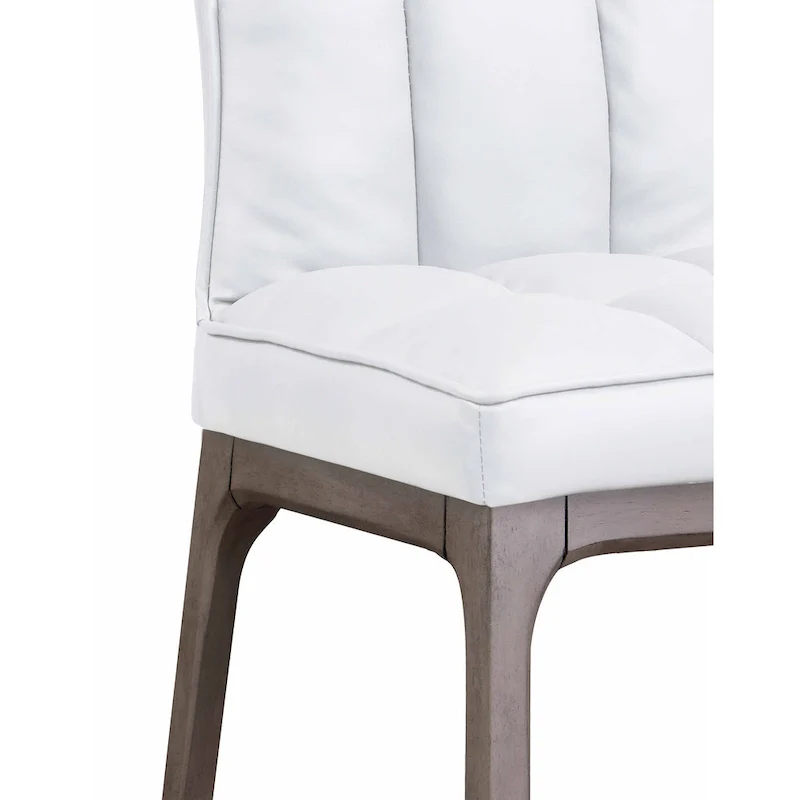 Somette Modern Tufted Side Chair with Solid Wood Frame, Set of 2