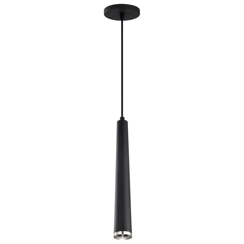 Melrose 12 Watt 16  LED Pendant Matte Black and Brushed Nickel Finish