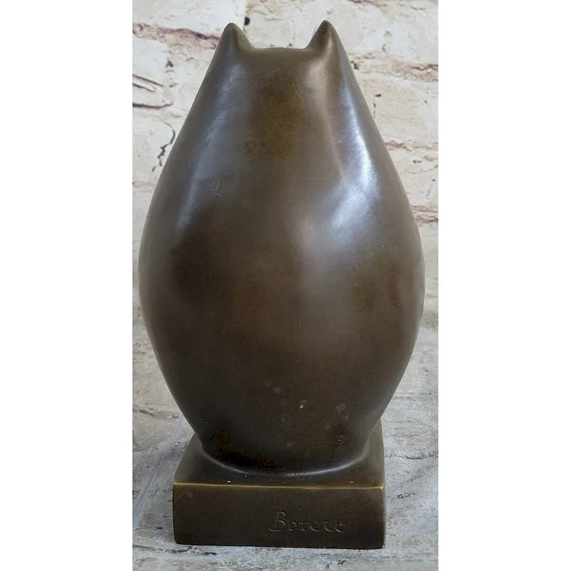 Fat Cat Abstract Bronze Modern Art Sculpture Statue Figure Fernando Botero