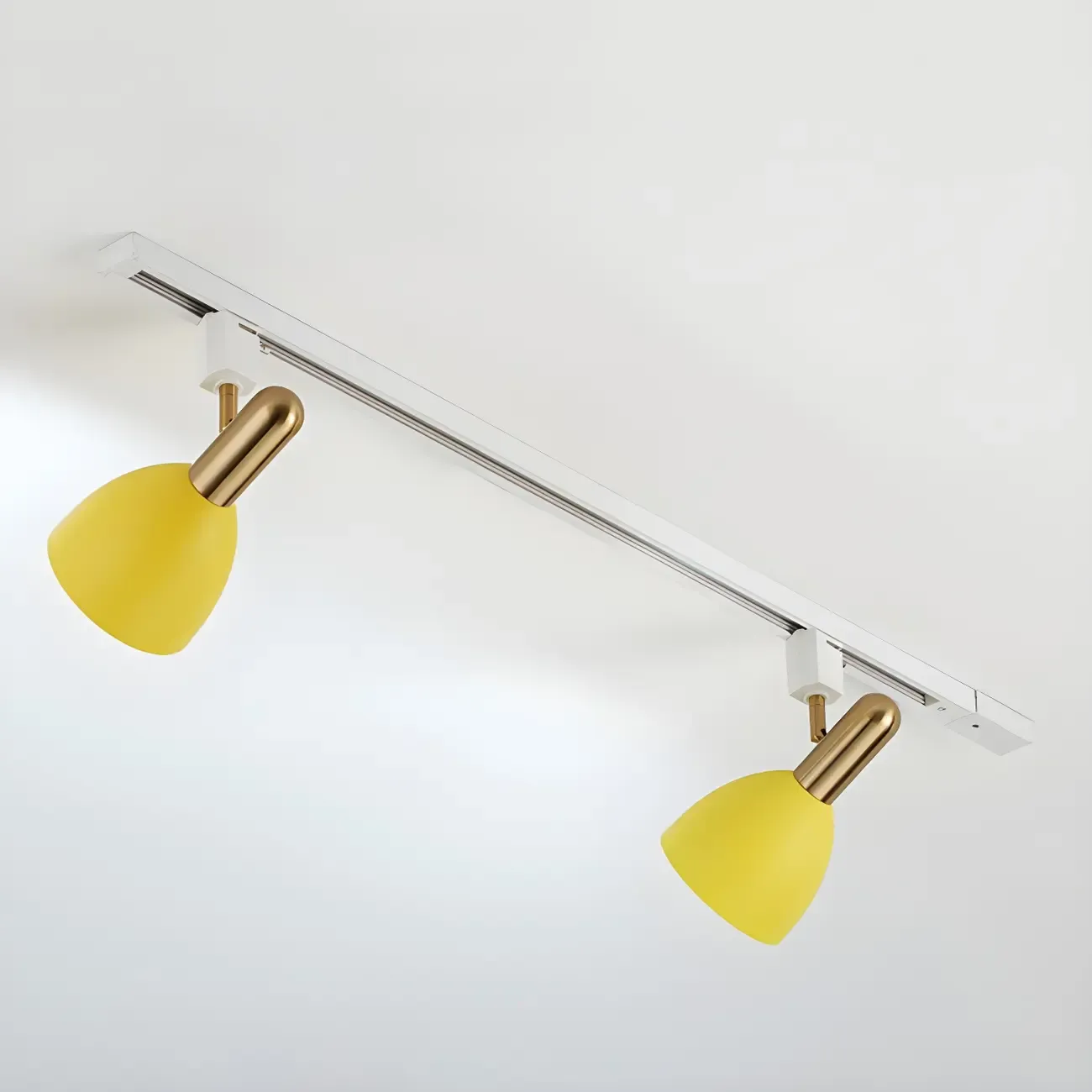 4-Light Modern Metal Dome Shade Slidable LED Track Light