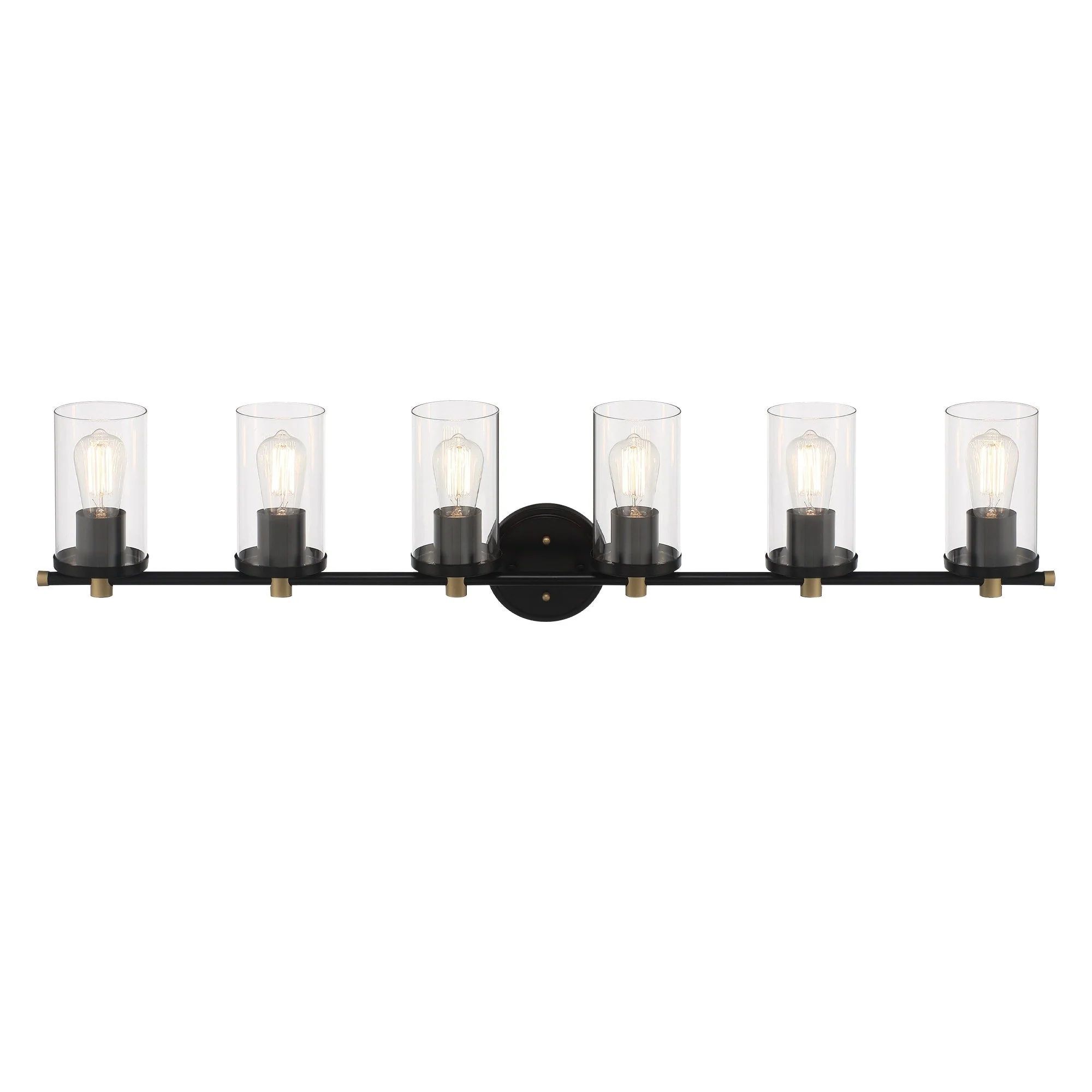 Decatur 6-light Modern Farmhouse Black/ Gold Bathroom Vanity Light with UL Certified