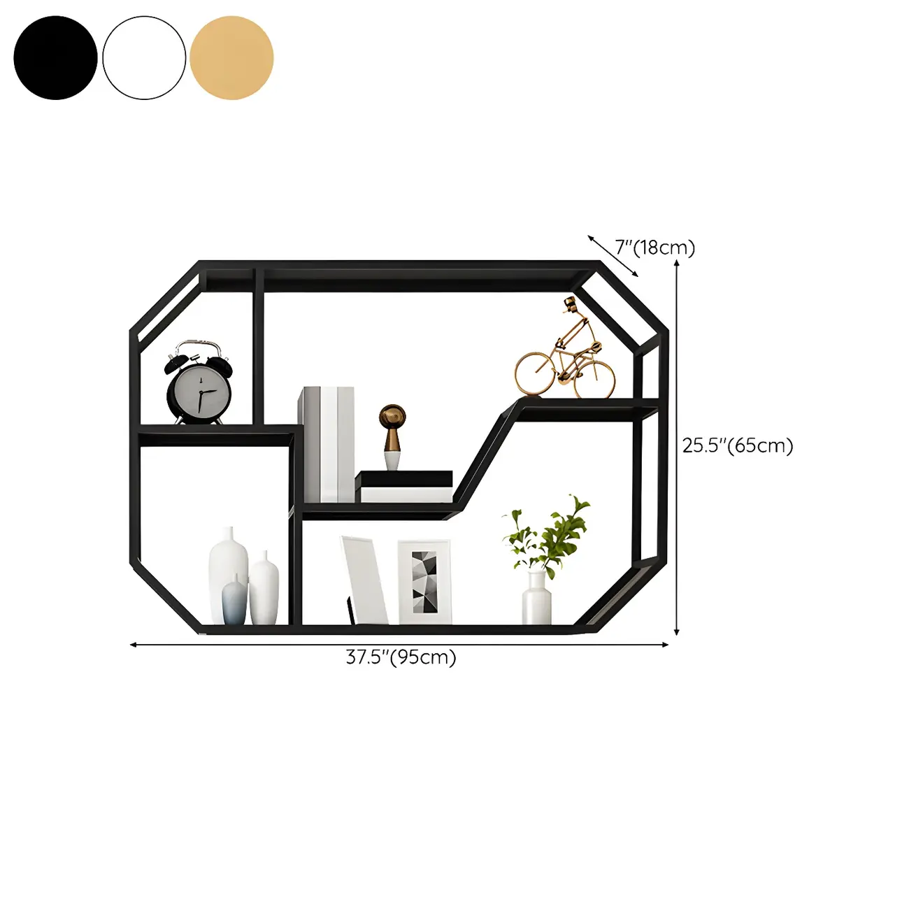 Simple Metal Black Wall-Mounted Wine Bottle Rack