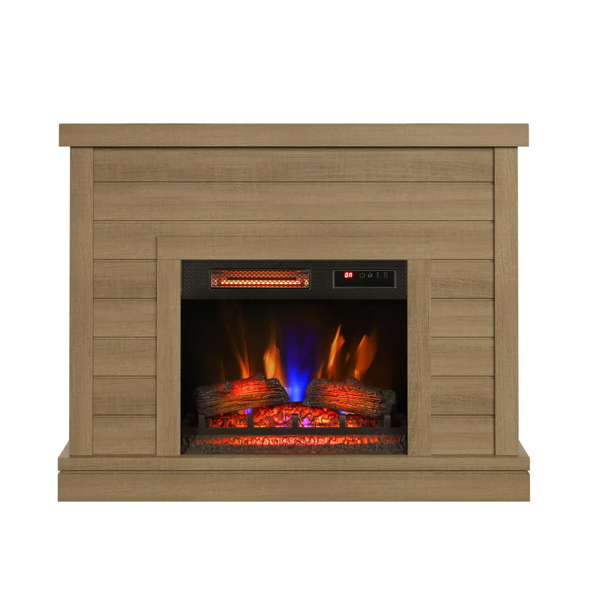duraflame? Farmhouse Shiplap Electric Fireplace Wall Mantel