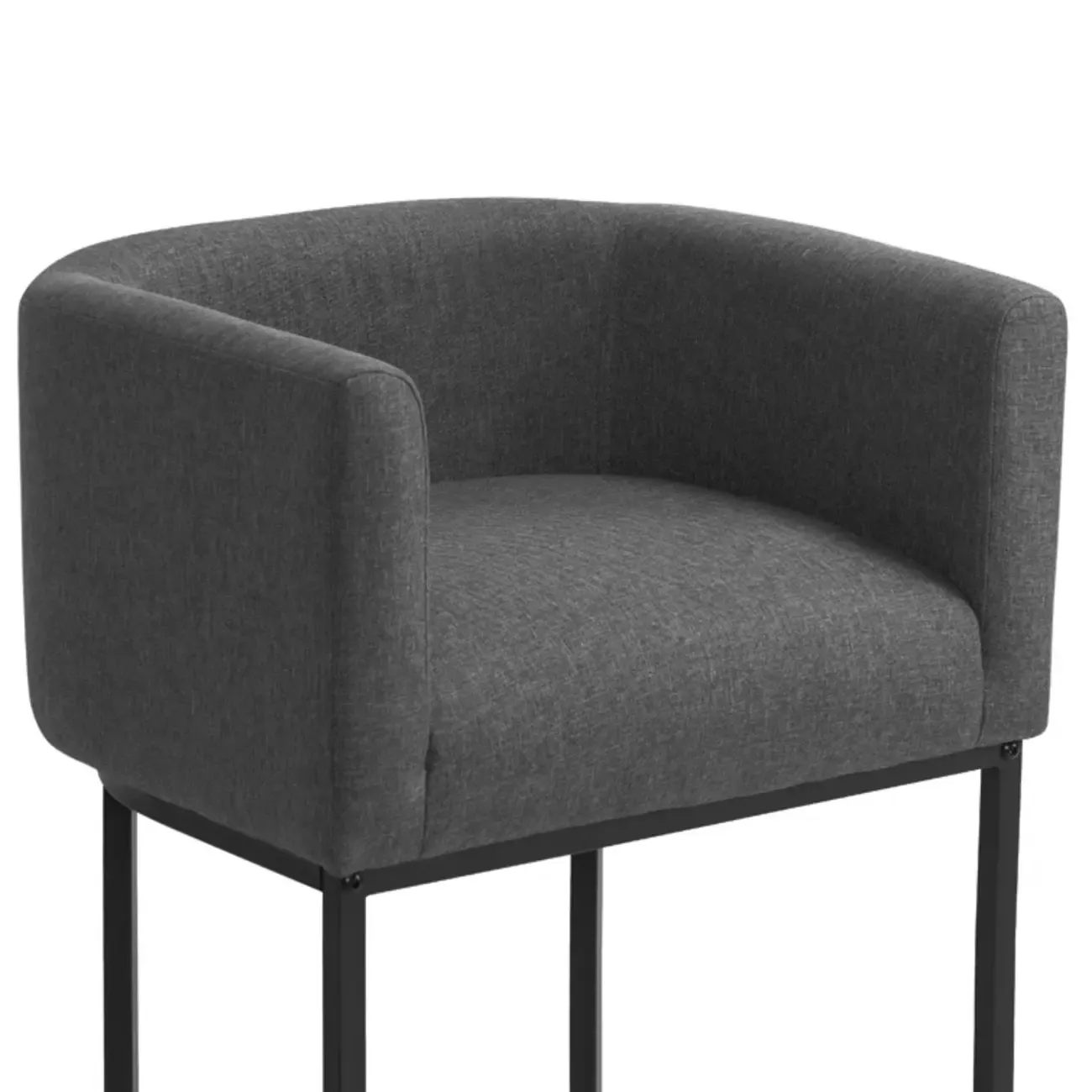 Modern Upholstered Barrel Back Counter Stools