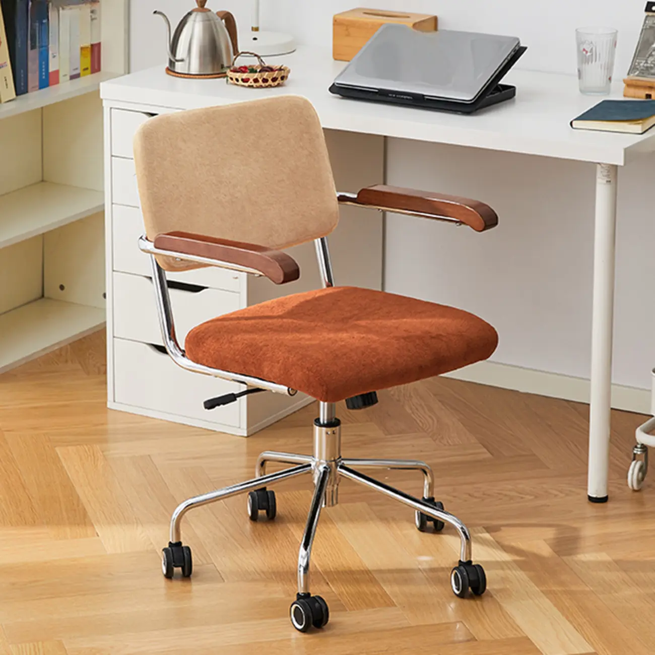Modern Fabric Metal Frame Adjustable Office Chair