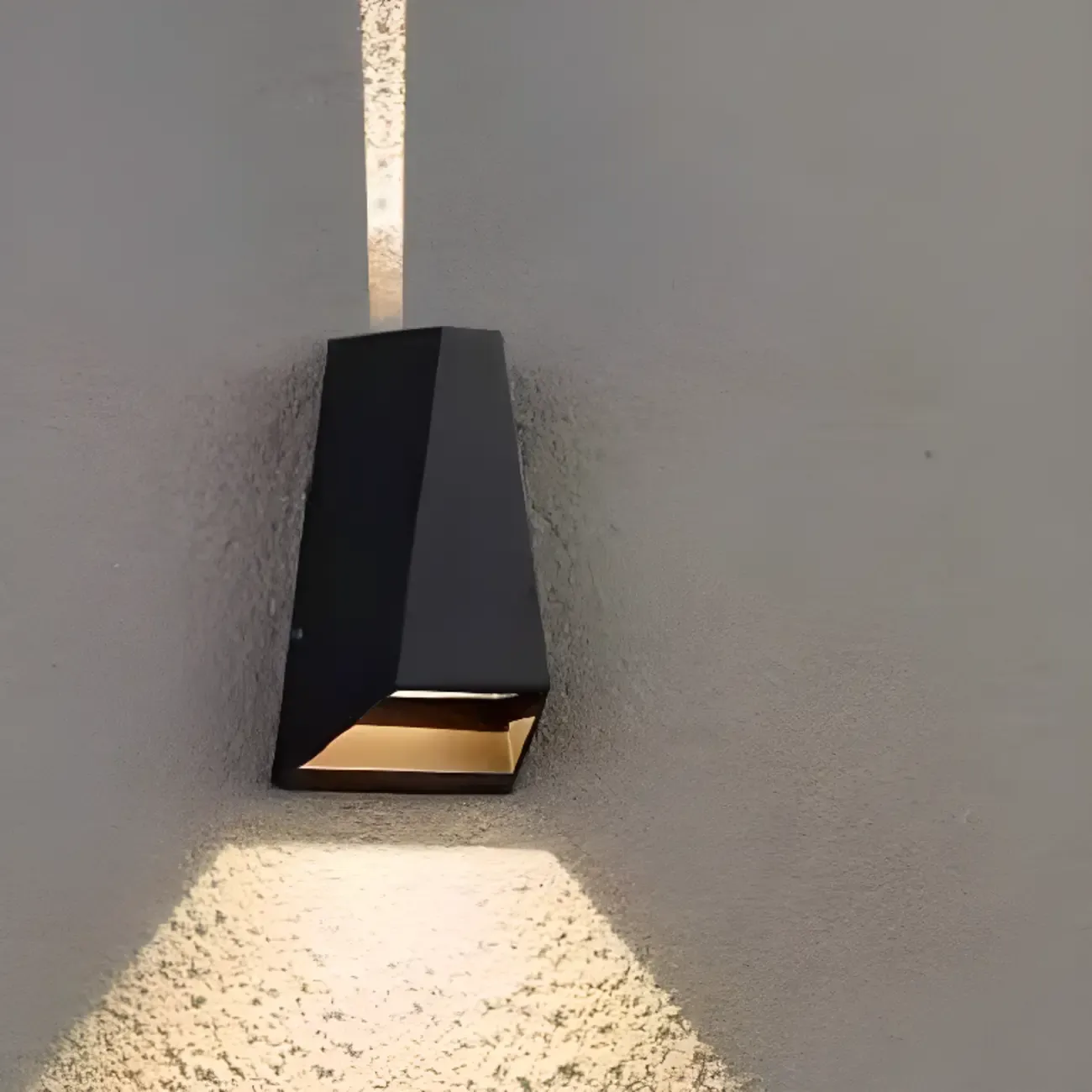 Outdoor Modern Black 2-Light LED Wall Lamp for Exterior