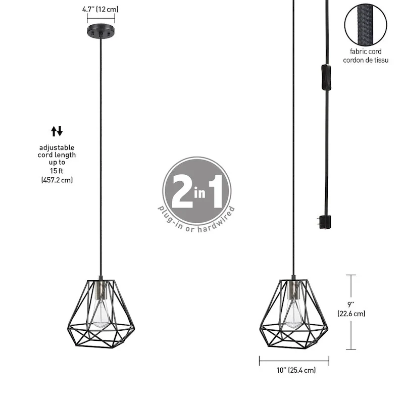 Carbon Loft Dhavernas 1-light Dark Bronze Pendant Lighting