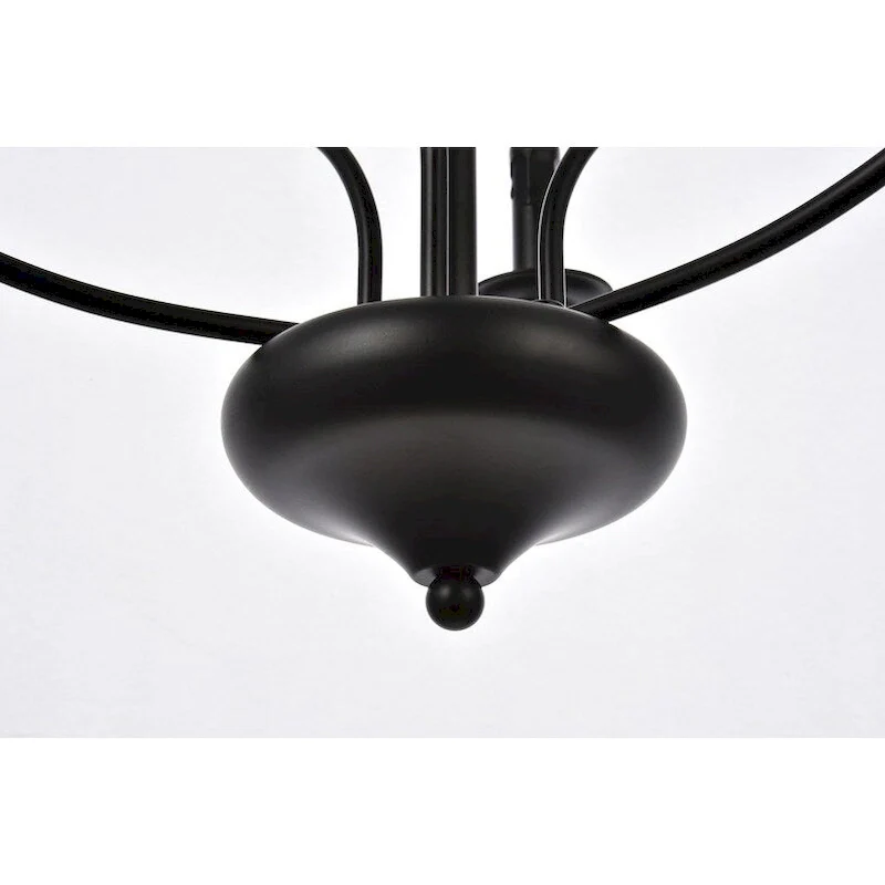 Wylda 6 Light Pendant in black - 24 Inch