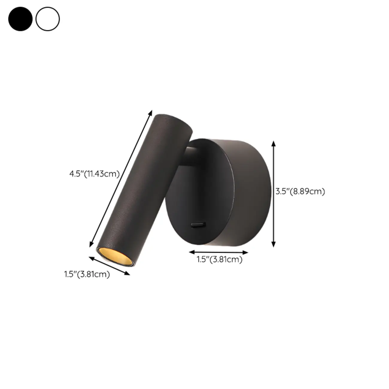 Sleek Adjustable Metal LED Wall Sconce with Acrylic Shade