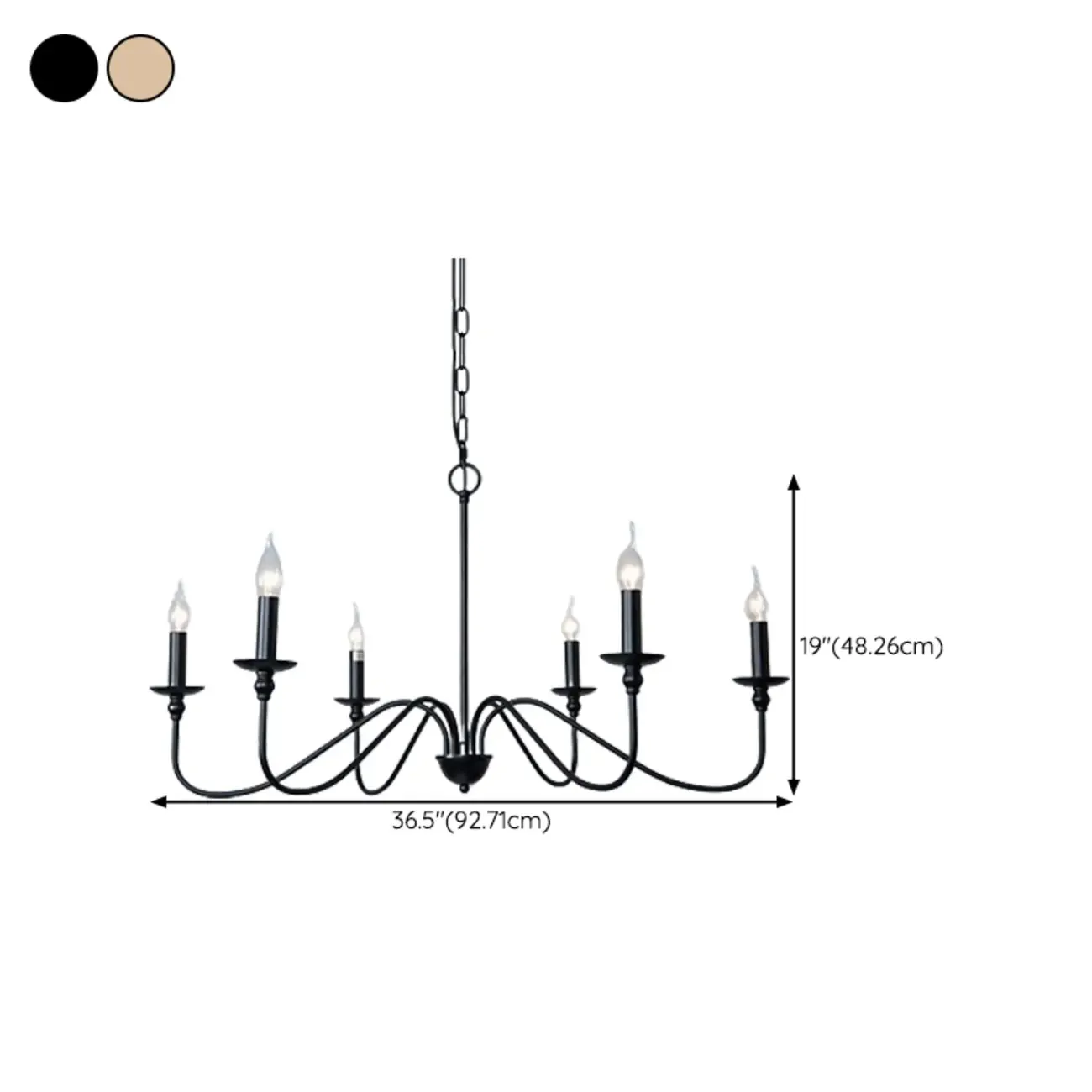 Adjustable Height Classic Golden Candelabra Chandelier