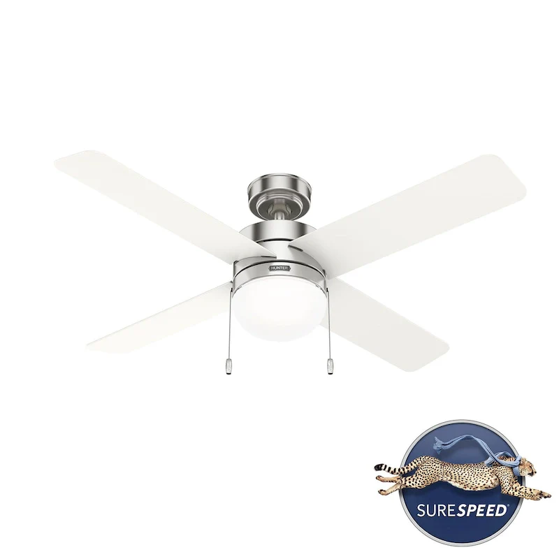 Hunter 52  Timpani Ceiling Fan w/ LED Light, Pull Chain