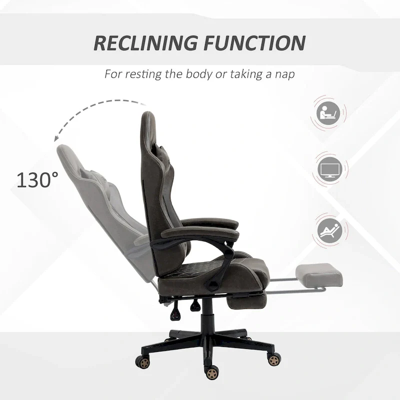 Vinsetto Gaming Chair Racing Style Office Ergonomic Chair Adjustable Height Swivel Recliner High Back PC Computer Desk Chair