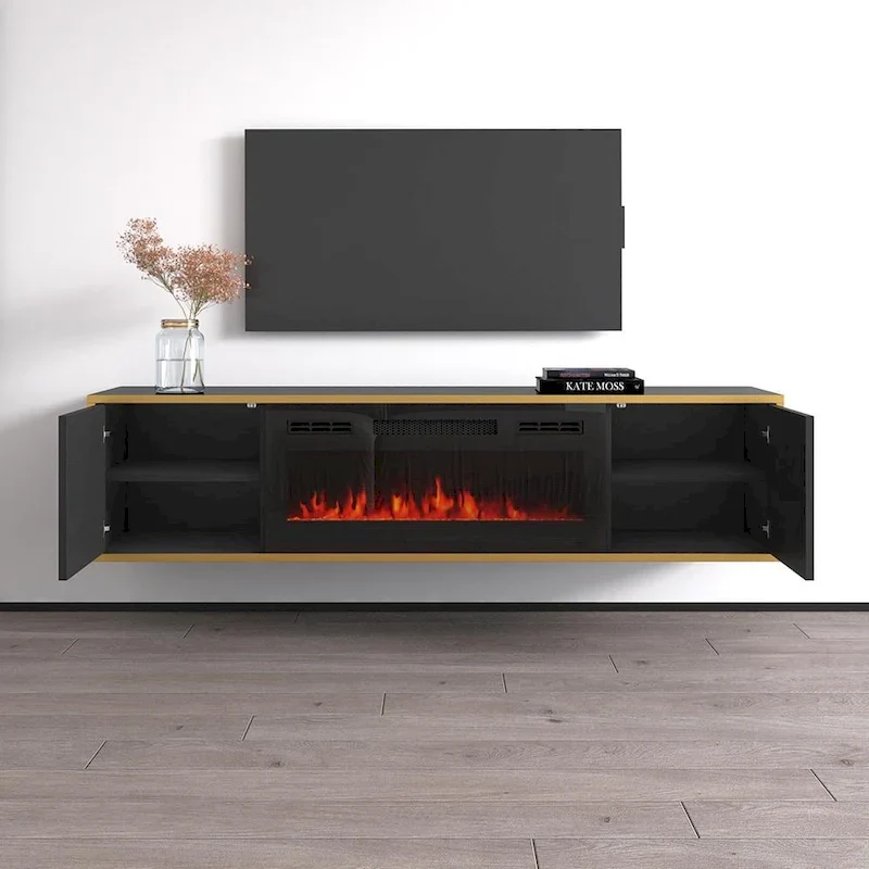 Goldie BL-EF Electric Fireplace 65 TV Stand