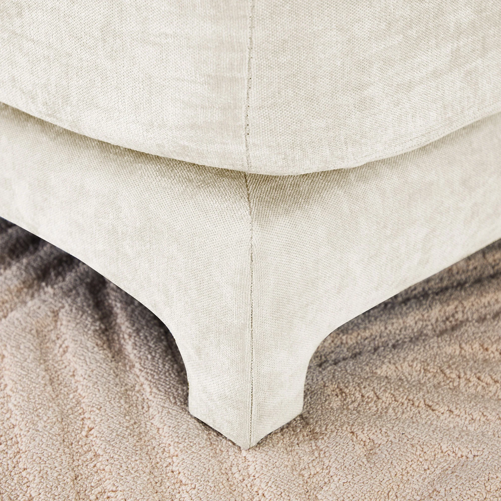 Walker Edison | High-Resilience Foam Chenille Sectional Sofa with Ottomans