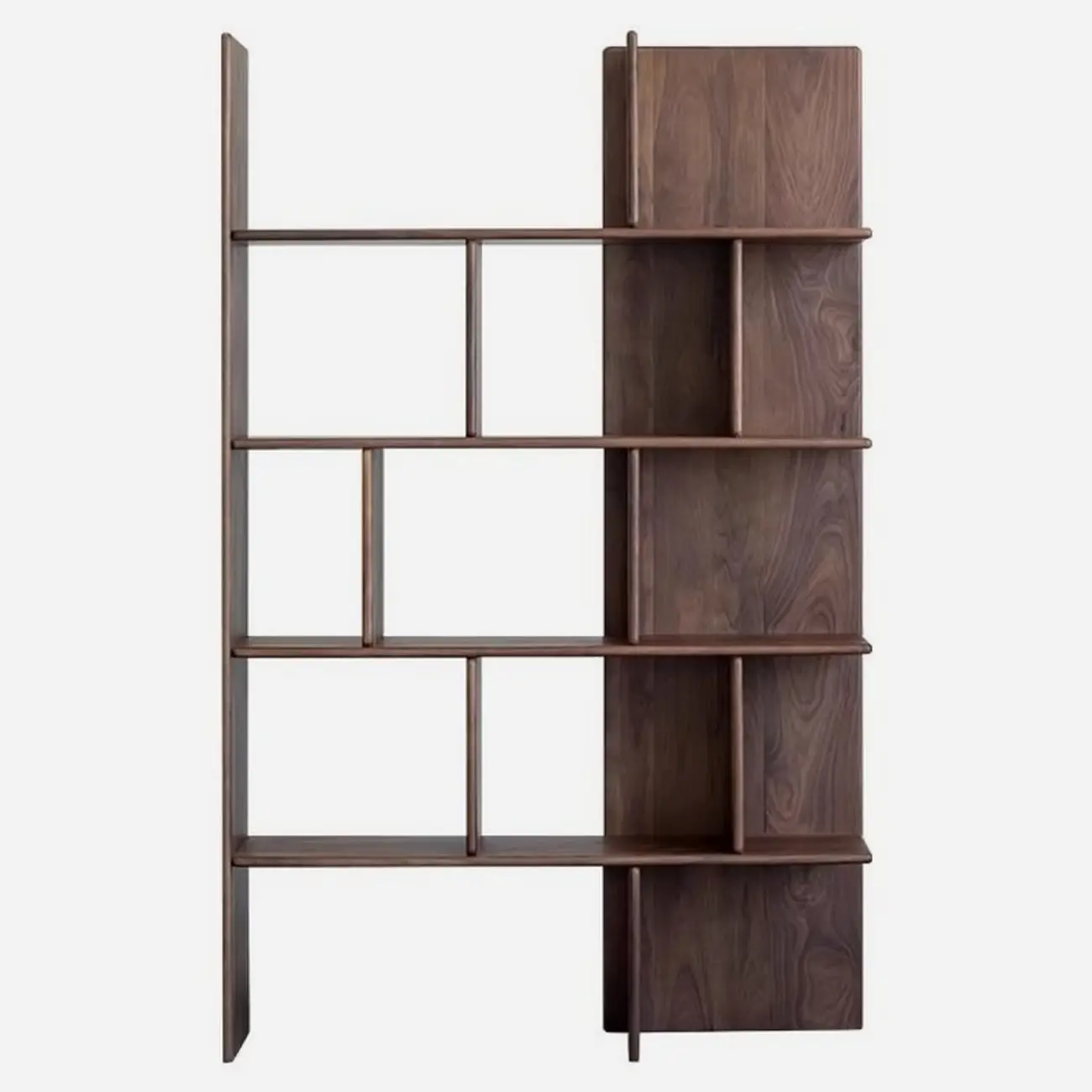 75 Tall Vertical Minimalist Wood Bookshelf With Open Back