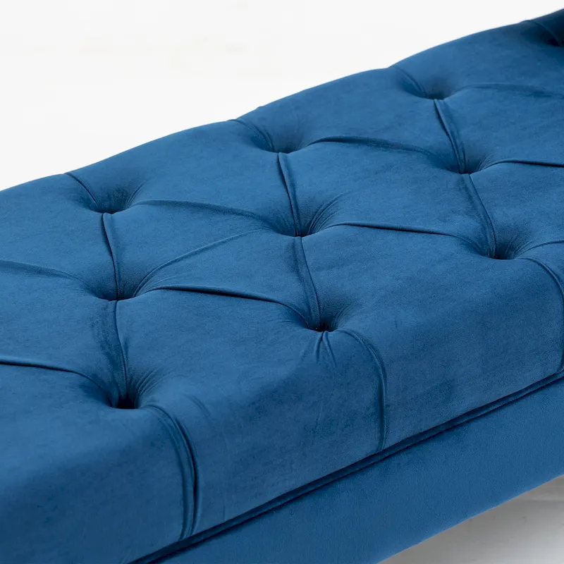 AVAWING Upholstered Tufted Ottoman Bench Accent Entryway Bench