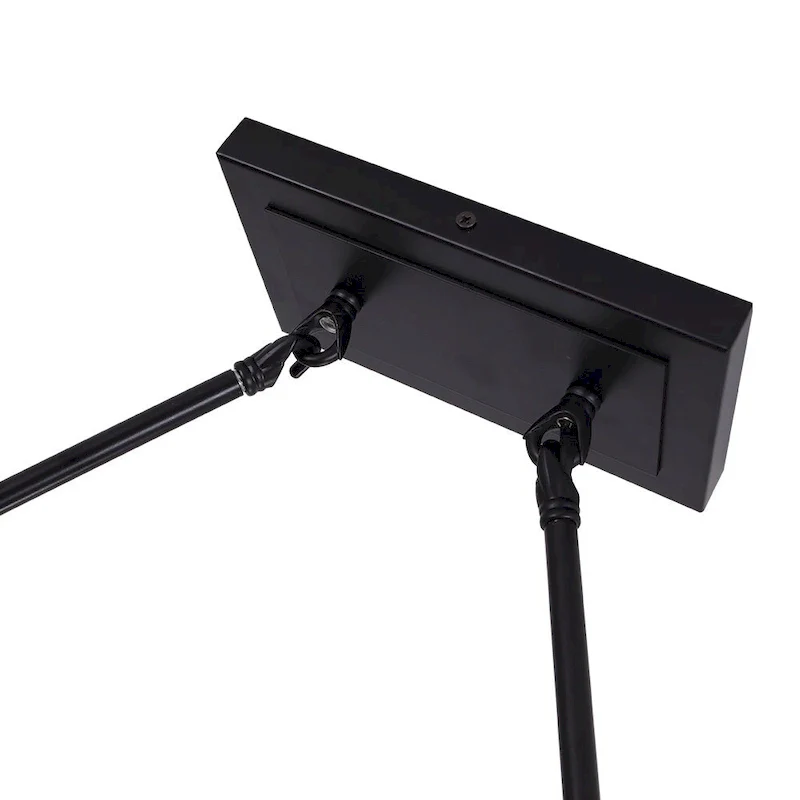 8-light Wooden Rope Kitchen Island Linear Pendant - Black