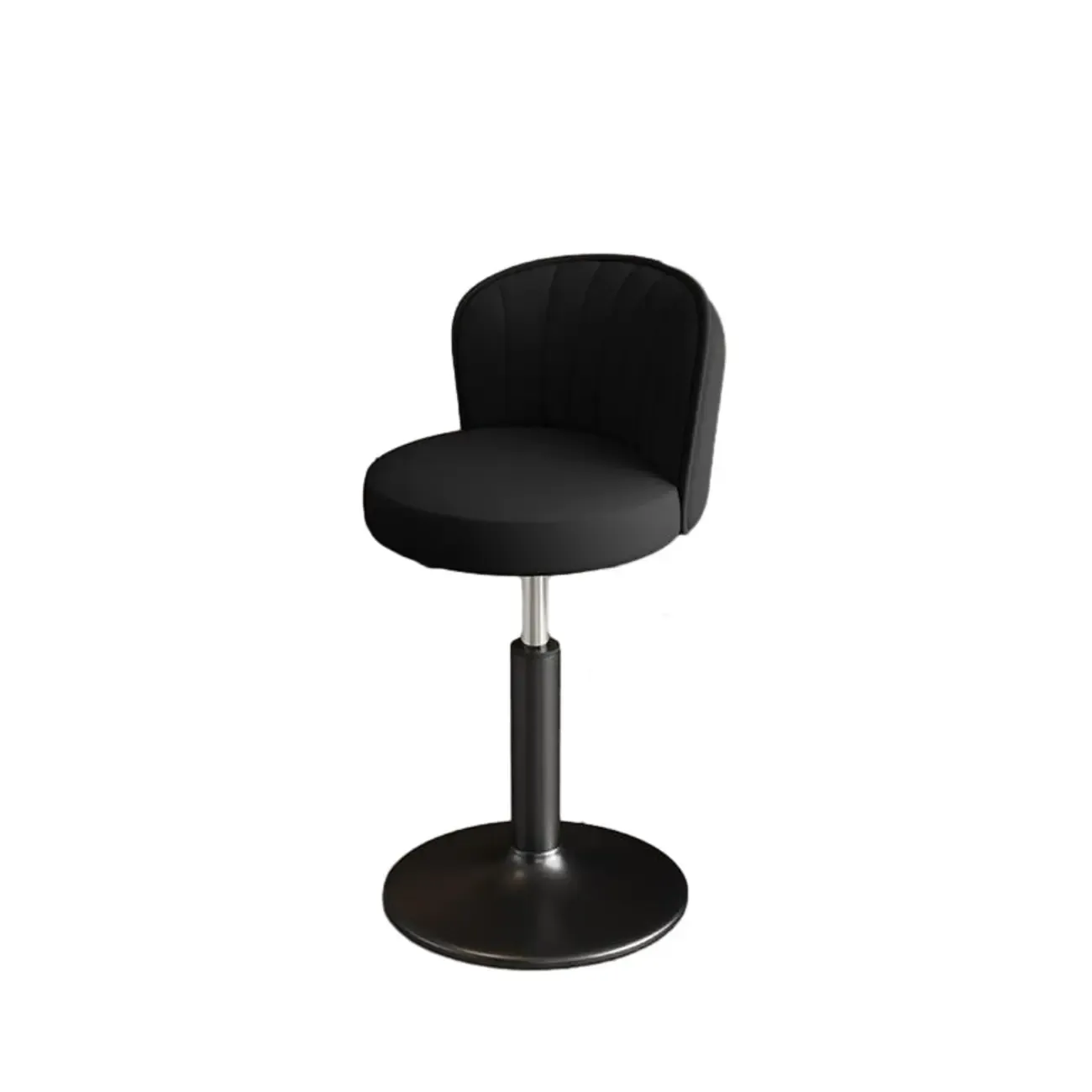 Modern Leather Adjustable Swivel Bar Stools with Back