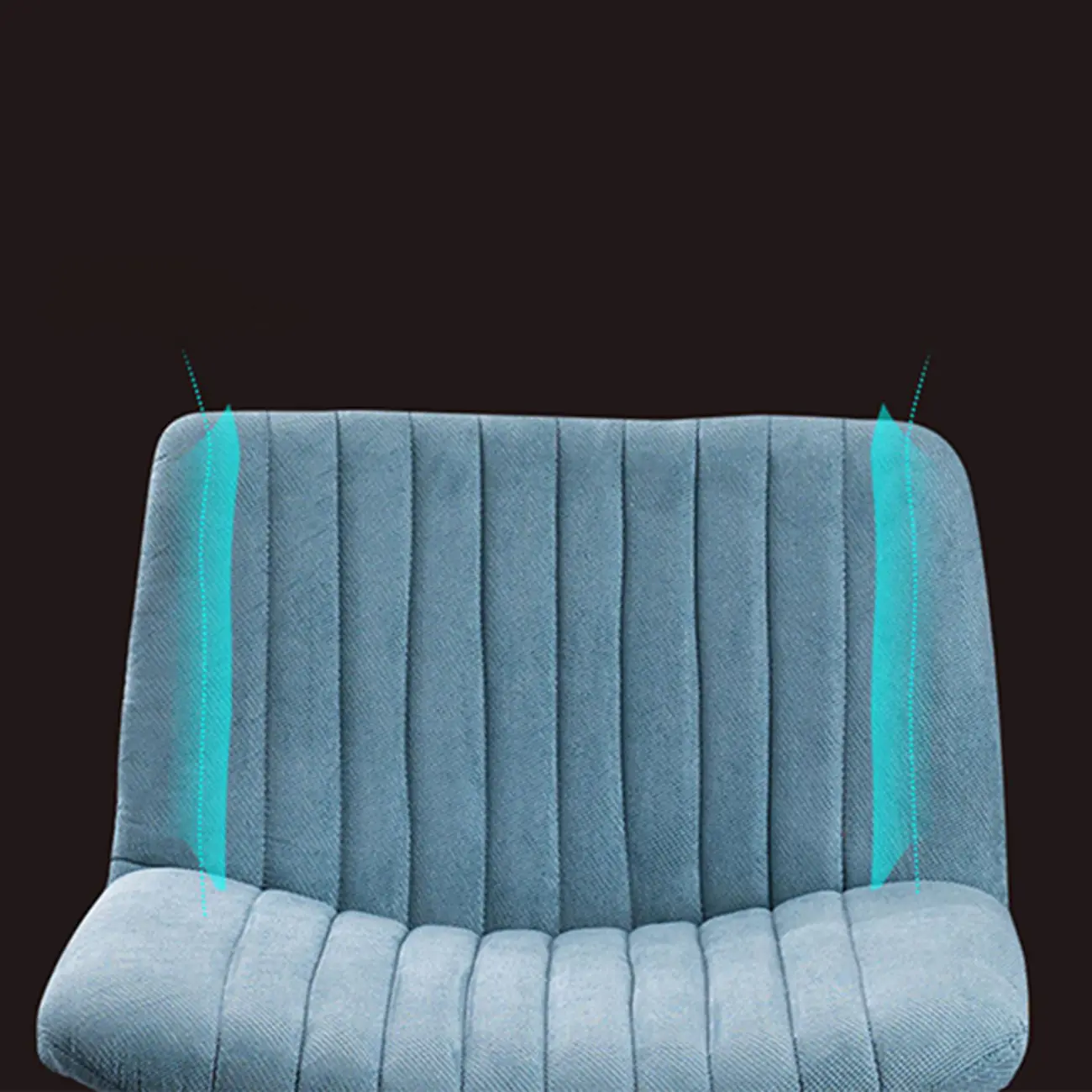 Elegant Gray Linen Upholstered Swivel Office Chair