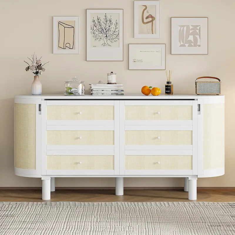 Queen Smart Murphy Bed with Storage Cabinet, Space-Saving Design