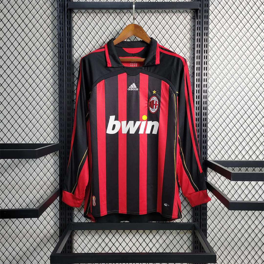 Maillot Retro AC Milan domicile manches longues 2006/07