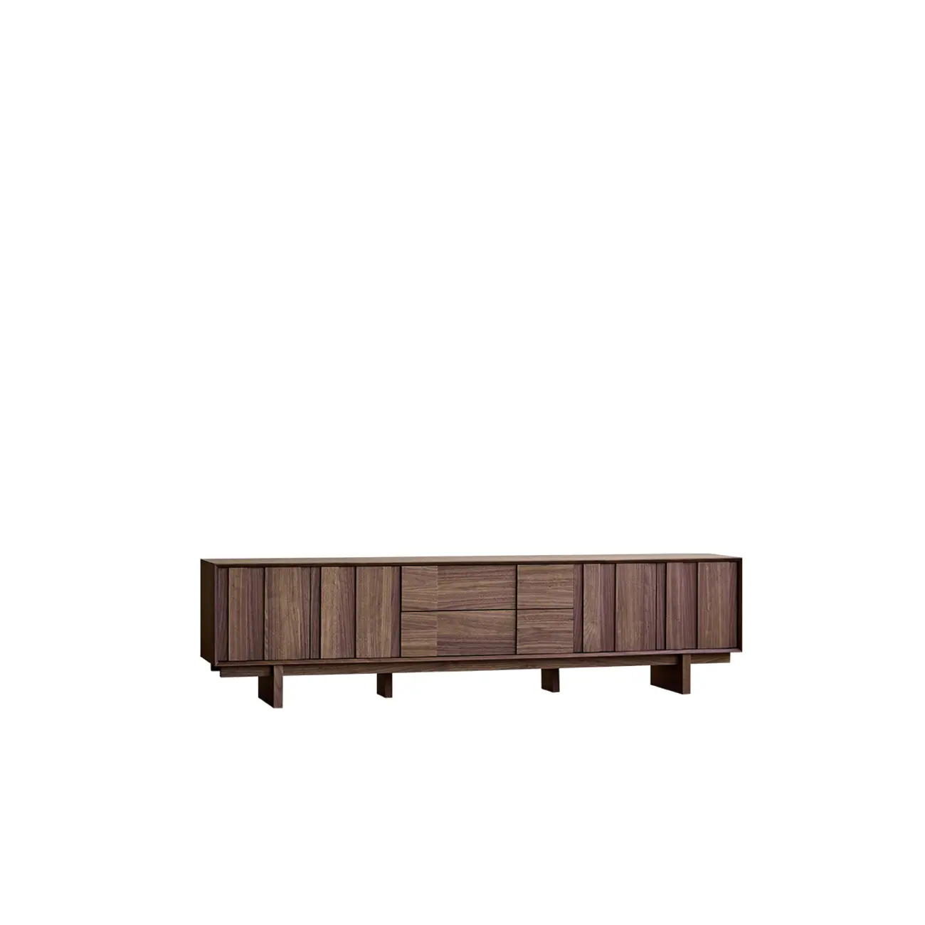79 Living Room 2-Ter Brown Solid Wood TV Stand with Drawers