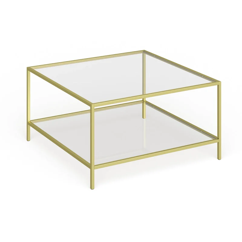 Sivil 32 Square Coffee Table with Shelf