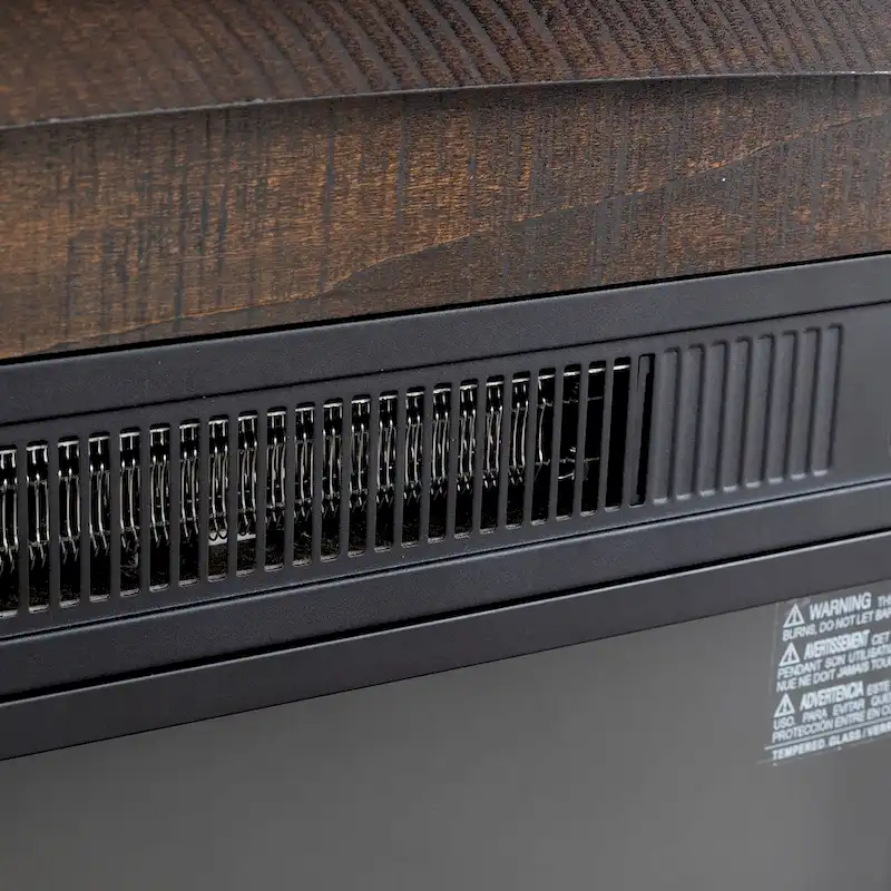 TV stand with electronic fireplace and remote control