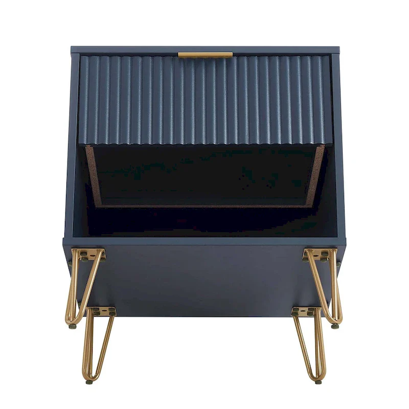 Manhattan Comfort Dumbo Mid Century Nightstand with 1 Drawer