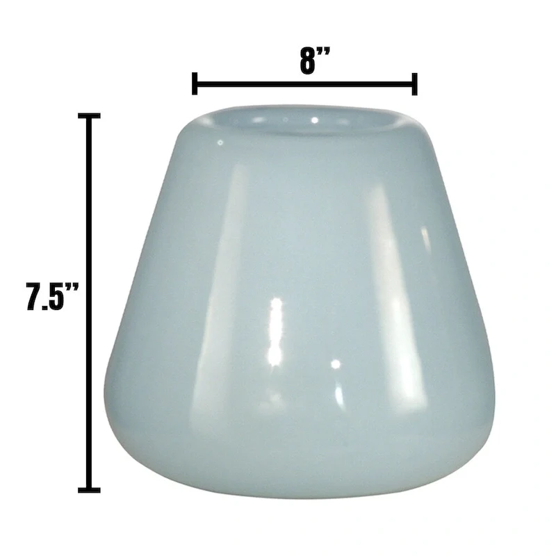 Springdale 7.5 H Tobias White Hand Blown Art Glass Vase