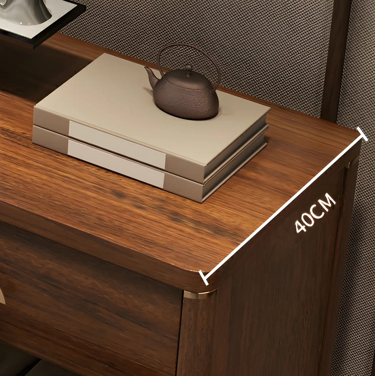 Traditional Brown Wooden Double Dresser with Soft Close Drawers