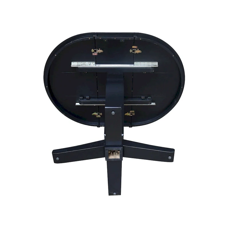 36 in Round Top Pedestal Counter Height Dining Table with 12 in Leaf