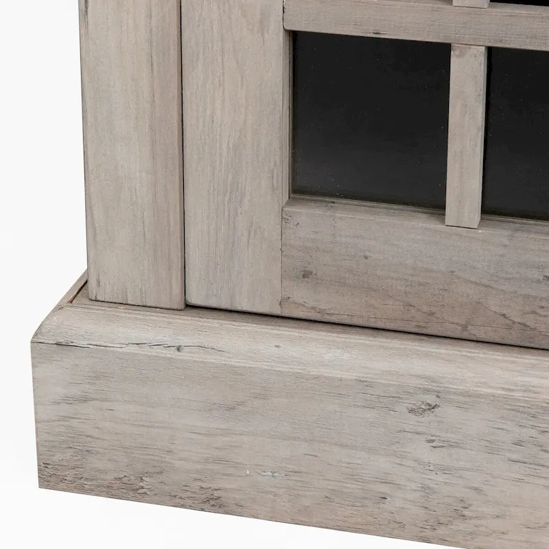 TV stand with electronic fireplace and remote control