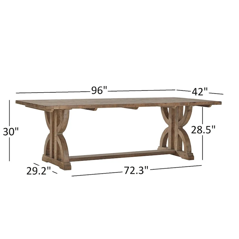 Paloma Farmhouse Reclaimed Wood 7-Piece Dining Set by iNSPIRE Q Artisan