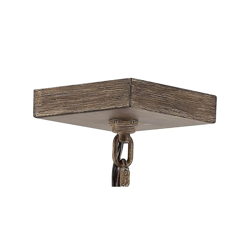 Turing 8.13  Adjustable Iron Rustic Farmhouse LED Pendant, Brown by JONATHAN Y