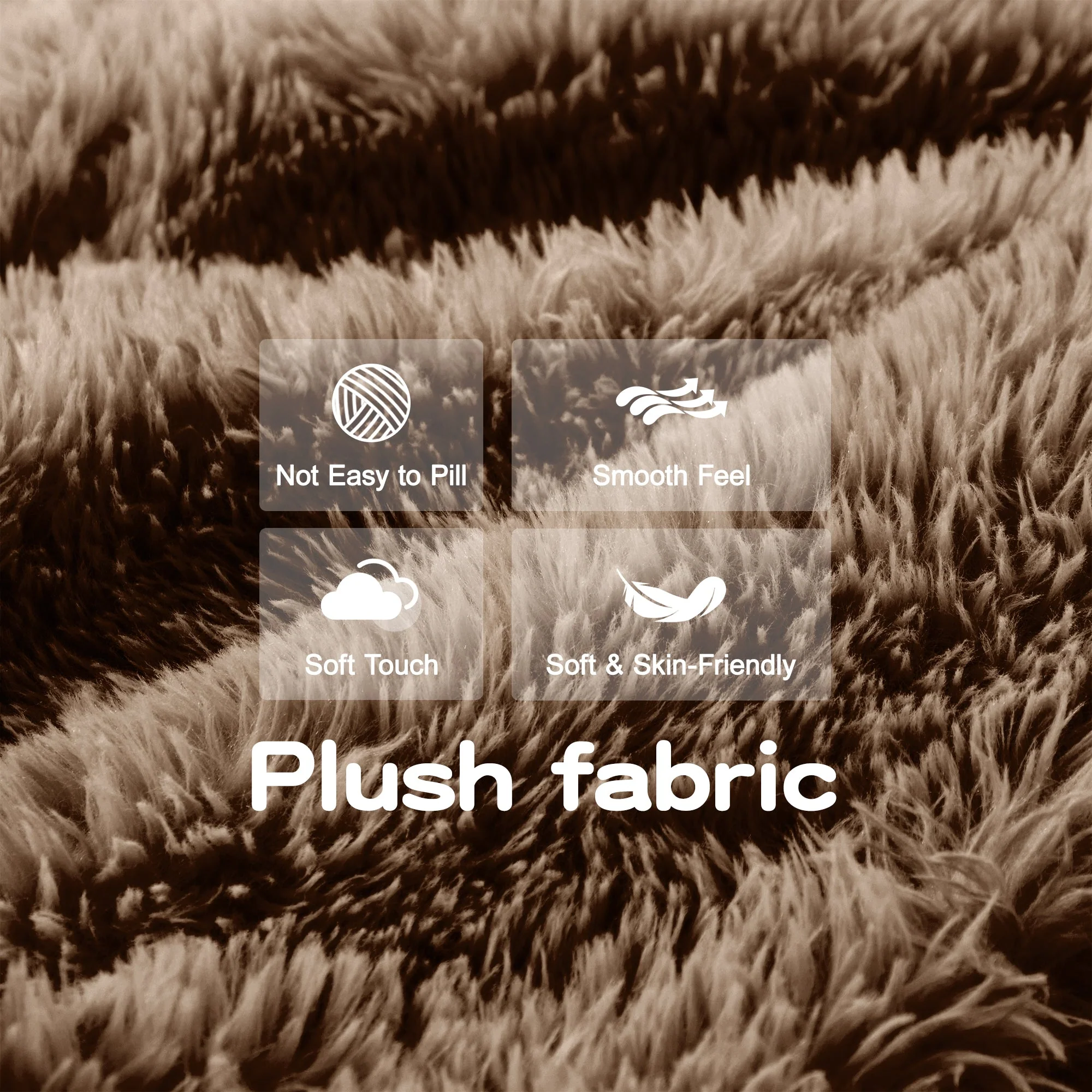 Soft Teddy Plush Ergonomic Design L-shaped Loveseat Sofa with Ottoman