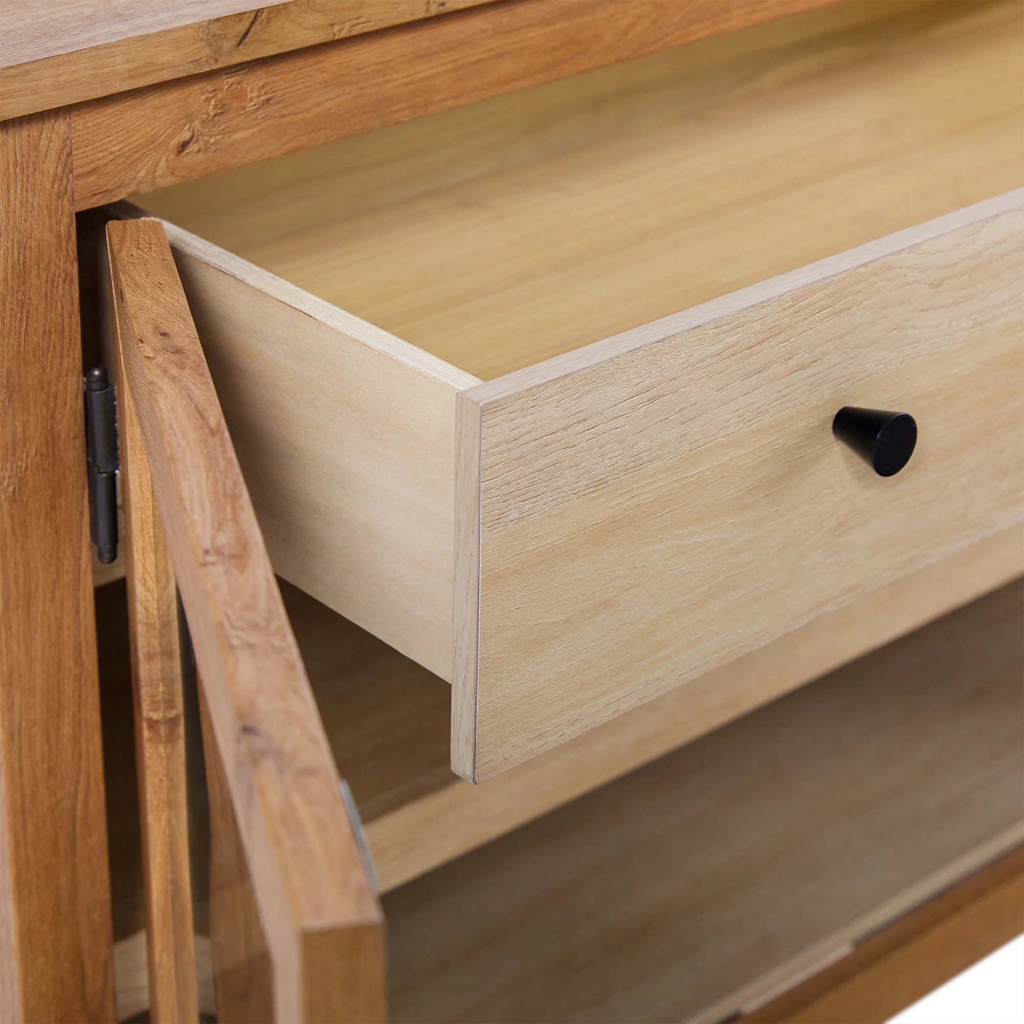 Harlow Traditional Easy Assembly Glass Door 70¡± Sideboard/TV Stand