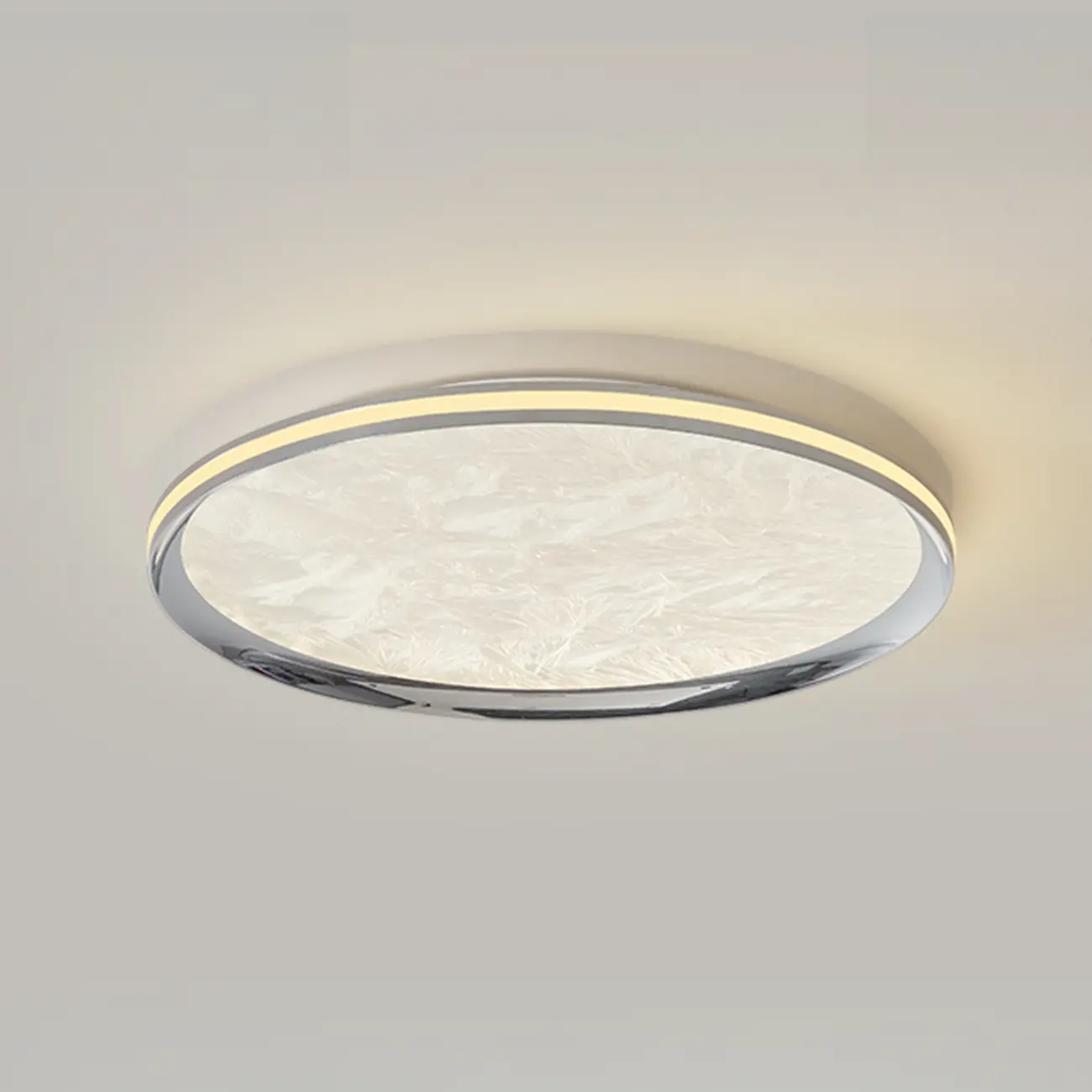 Modern Circular Flush Mount Ceiling Light with Acrylic Shade