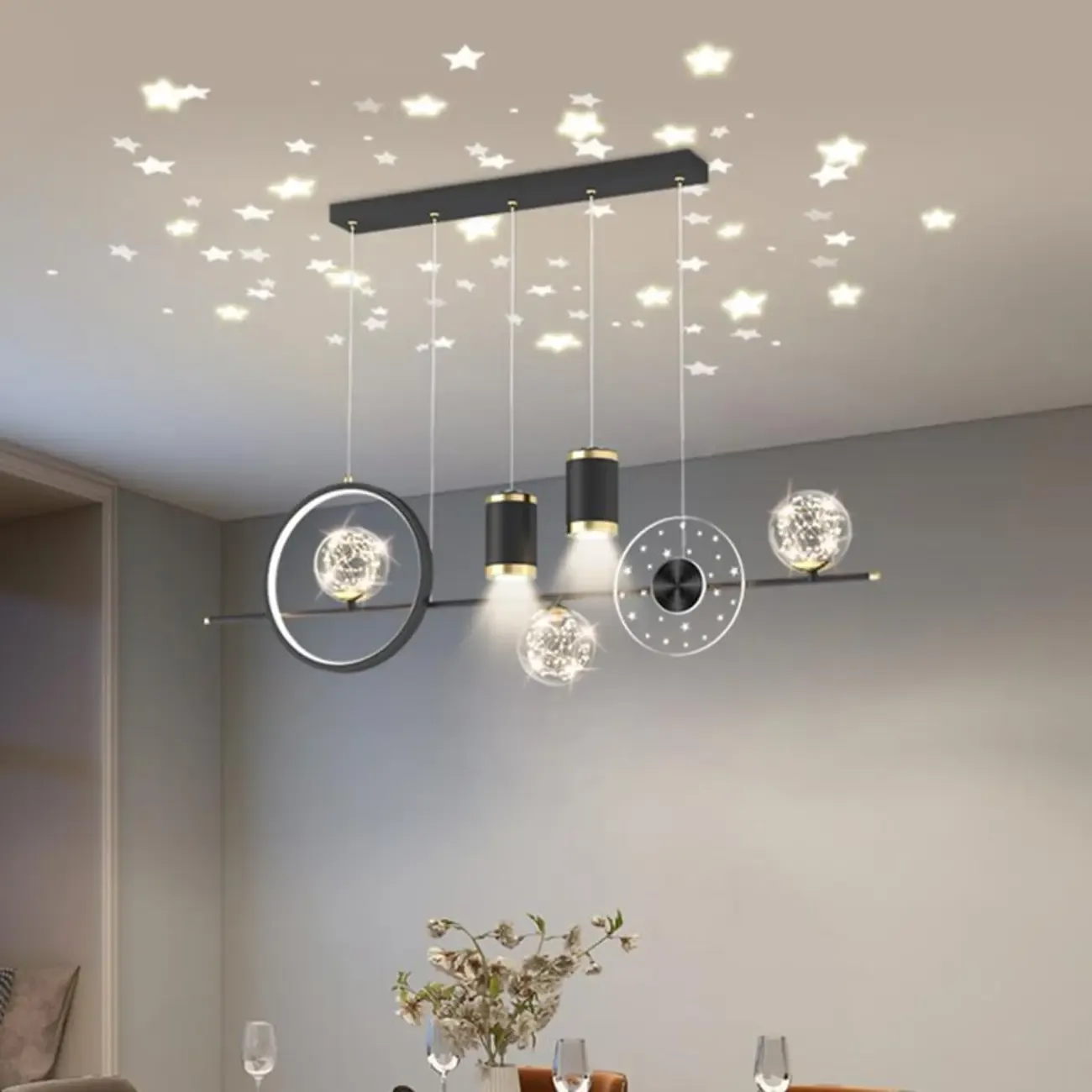 Luxury Adjustable Multi-Light Island Pendant Light