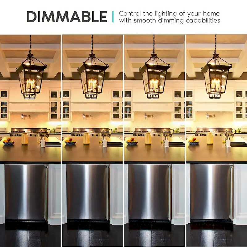 Luxrite 5W Frosted E12 LED Bulb 60W Equivalent, 2700K Warm White, 450 Lumens, Dimmable Candelabra LED Bulbs (12 Pack)