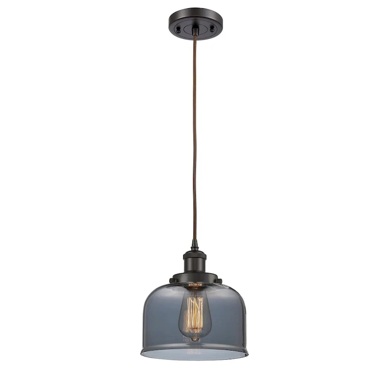 Innovations Lighting Large Bell 8  Wide Mini Pendant - Cord Hung