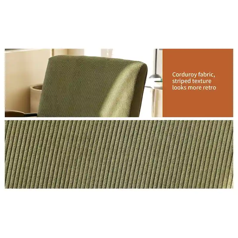 Green Modern 20   High Back Upholstered Accent Chair with Metal Legs