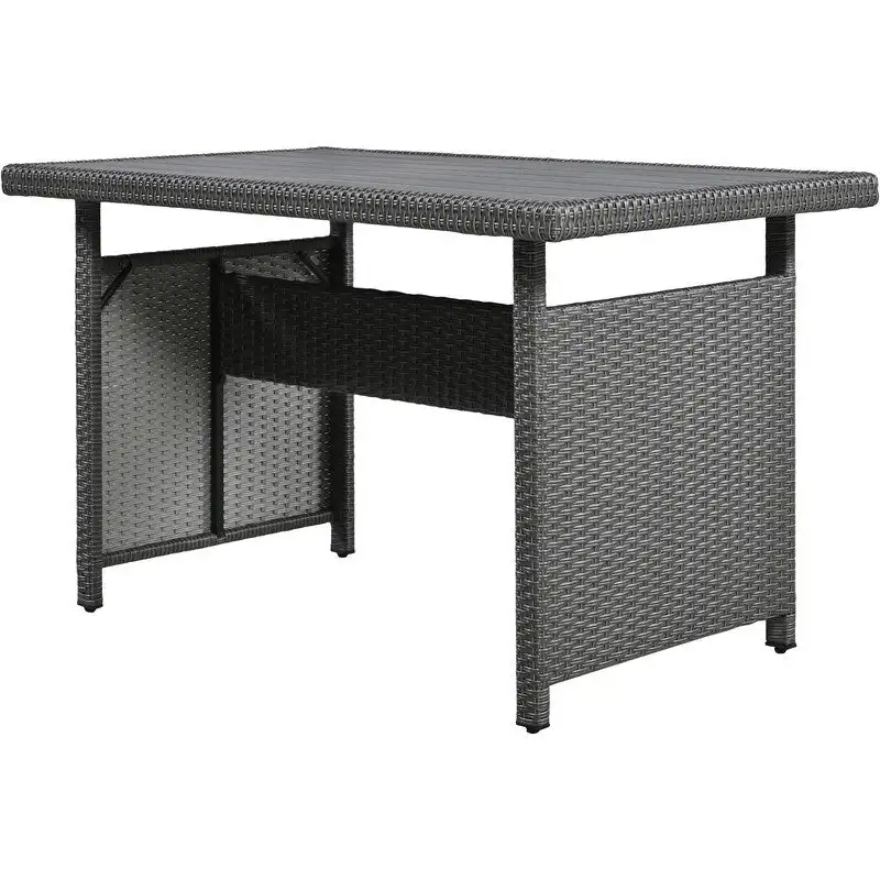 5-Piece L-Shaped Patio Rattan Sofa Set with 2 Extendable Side Tables