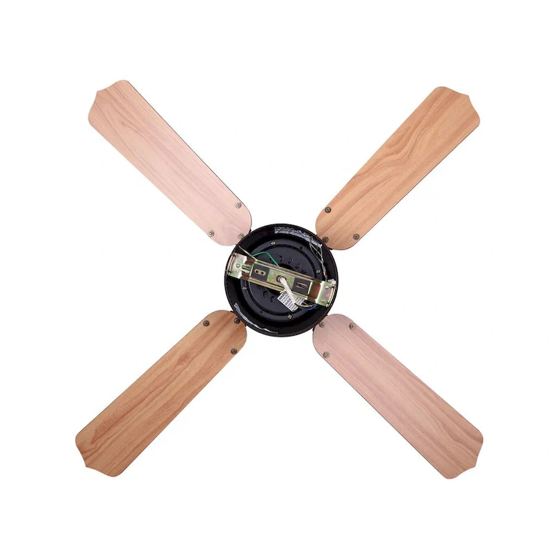 Neptune 42 inch Hugger Mount Farmhouse Style Transitional Ceiling Fan - Oil Rubbed Bronze