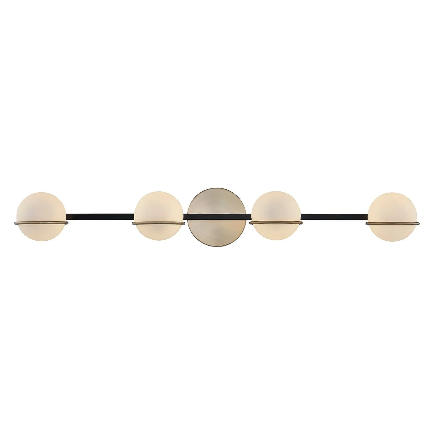 Justice Design Group EVOLV Fusion Centric 4-Light Bath Bar with Opal Glass Shade