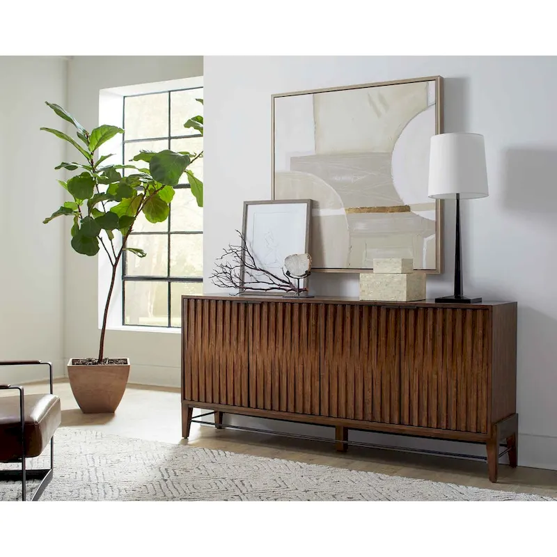 Mid-century Modern Console/Credenza, Office Console, Accent Credenza, Brown