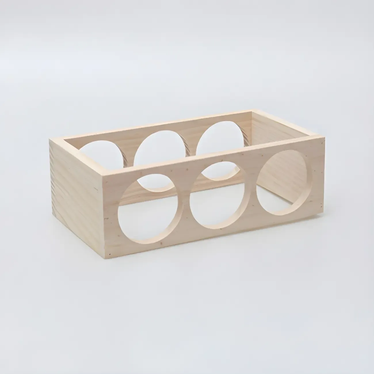 Natural Wooden Stackable Wine Rack Tabletop Wine Holder