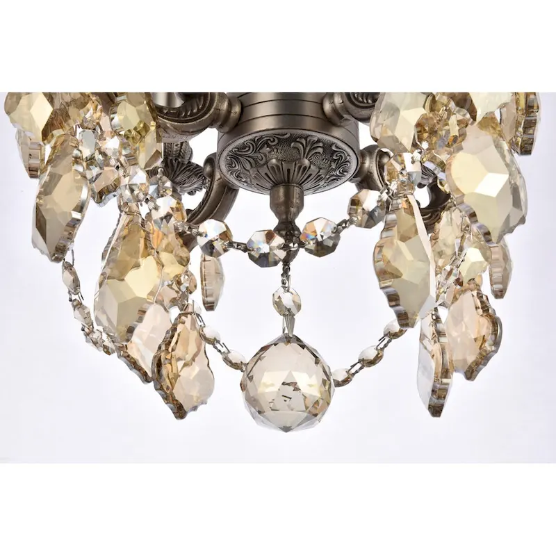 Elegant Lighting 9104D10-GT/RC Lillie 4 Light 10  Wide Crystal