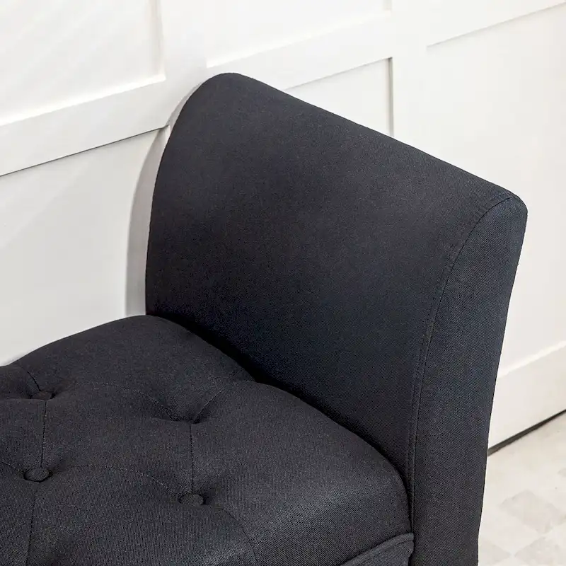 HOMCOM End of Bed Bench with Button Tufted Design, Upholstered Bench